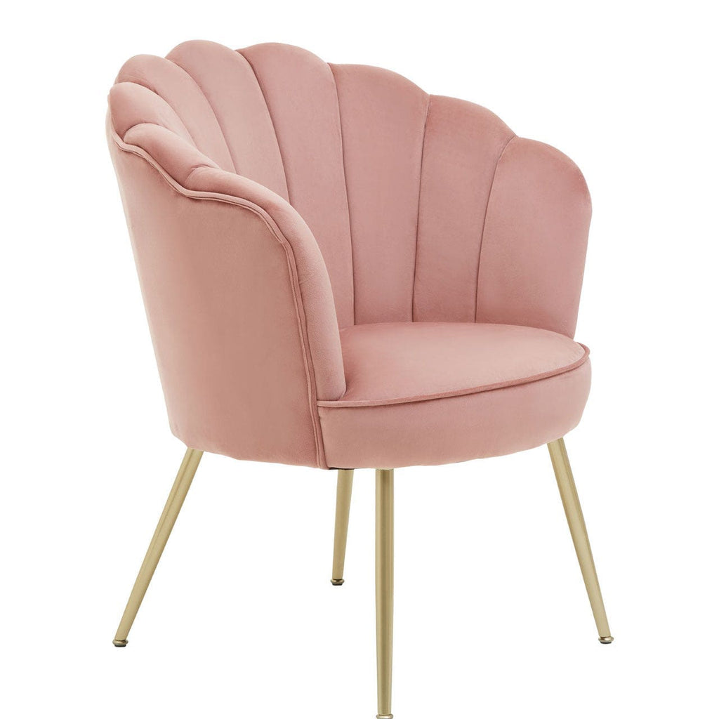 Blush pink velvet discount chair