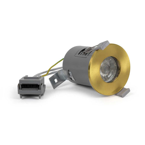 Brushed Gold GU10 Fire Rated IP65 Downlight