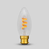 3W CANDLE C35 Dim to warm B22 Clear LED Bulb