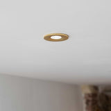 Polished Brass CCT Dim To Warm Fire Rated LED Dimmable 10W IP65 Downlight