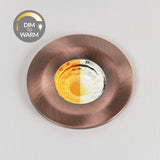 Antique Copper CCT Dim To Warm Fire Rated LED Dimmable 10W IP65 Downlight