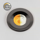 Black Nickel CCT Dim To Warm Fire Rated LED Dimmable 10W IP65 Downlight