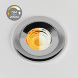 Polished Chrome CCT Dim To Warm Fire Rated LED Dimmable 10W IP65 Downlight