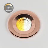 Polished Copper CCT Dim To Warm Fire Rated LED Dimmable 10W IP65 Downlight