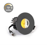 Graphite Grey CCT Dim To Warm Fire Rated LED Dimmable 10W IP65 Downlight