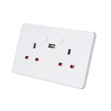 Smart Switches & Sockets Smart Wifi 2 Gang 13A 1 USB Twin Double Switched Plug Socket