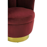 Arm Chairs, Recliners & Sleeper Chairs Grace Chair, Wine Velvet, Brushed Gold Stainless Steel