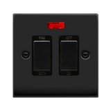 Matt Black - Black Inserts Matt Black 20A DP Sink/bath Switch - Black Trim